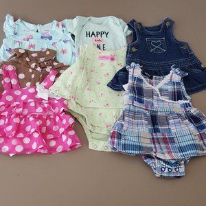 Newborn Girl Shirts Dresses Bundle
